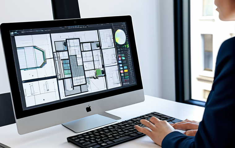 A professional female architect, fully clothed in a modest business suit, seated at a modern desk in a well-lit, contemporary architectural studio. She is actively working on a large high-resolution monitor displaying complex 3D BIM models and sustainable design simulations, such as solar analysis and airflow patterns. A tablet is open next to her showing project data. The studio is clean and organized, with architectural drawings and digital screens in the background. The image emphasizes precision, technological integration, and innovation in architecture. Perfect anatomy, correct proportions, natural pose, well-formed hands, proper finger count, natural body proportions. High-resolution, professional studio photography, safe for work, appropriate content, fully clothed, professional.