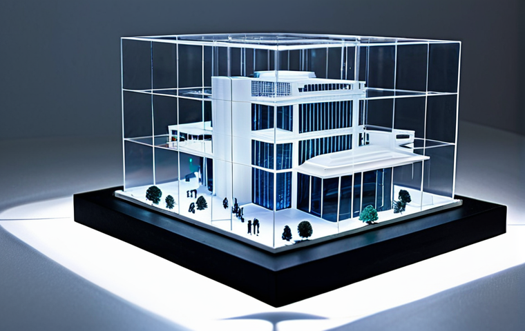 건축 설계에서의 모형 제작 팁 - **Architectural Model with Wood and Natural Light:** A detailed architectural model crafted primaril...